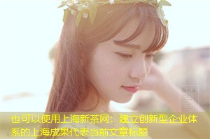 建立创新型企业体系的上海成果